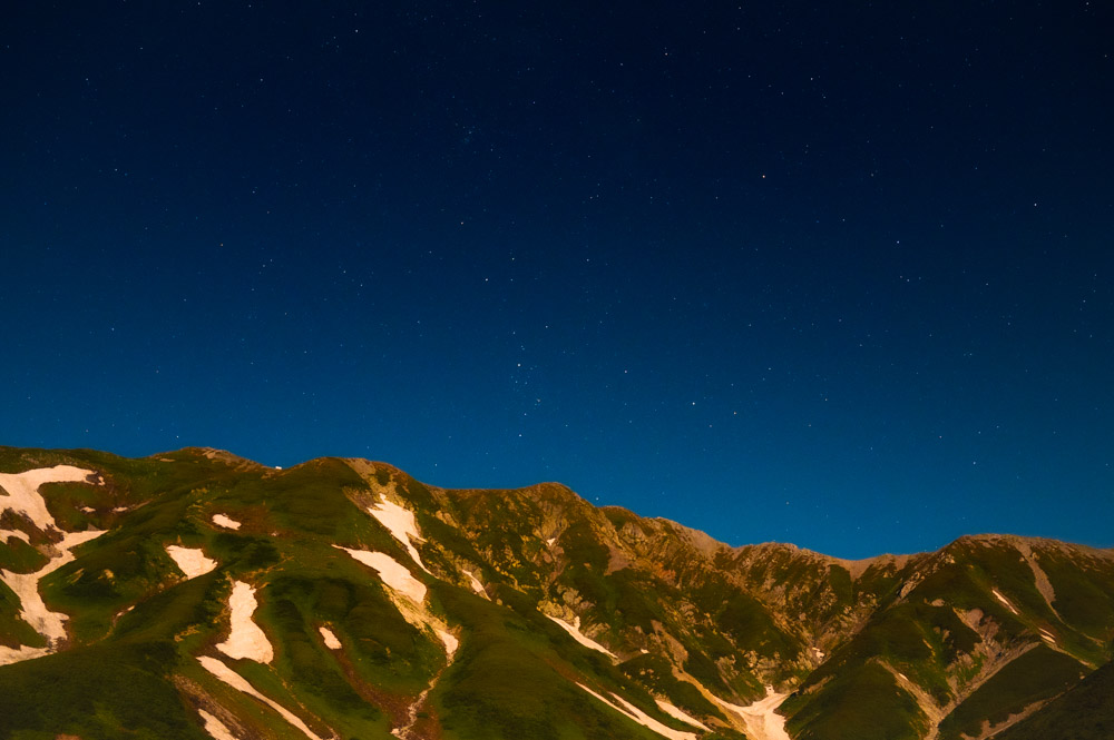 星景と山 