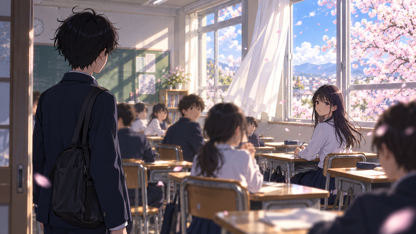 春、新しい学校へ。涼がこの物語に入ってくる日